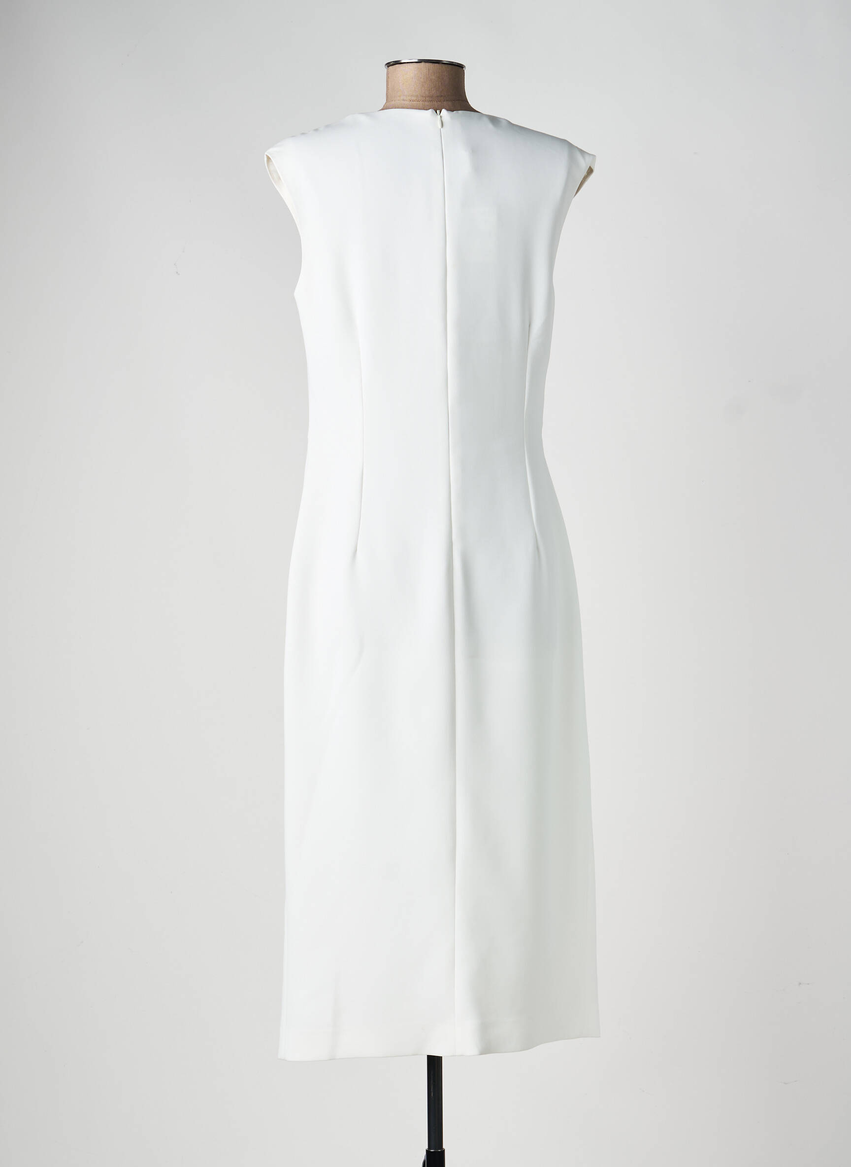 Rochie midi mâneci scurte mâneci scurte alb DIANA GALLESI femeie