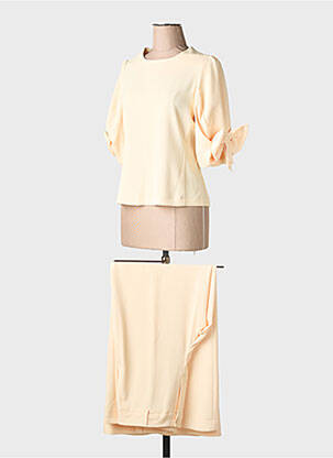 Set pantaloni buzunare galben ANGELA DAVIS femeie