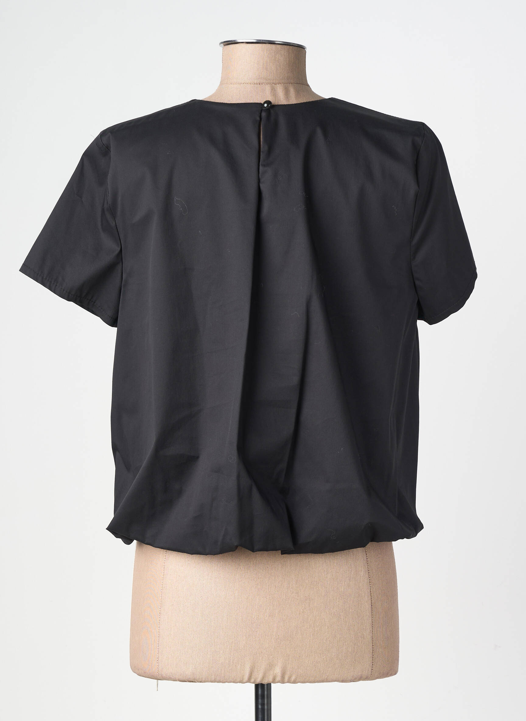 Top elasticitate mâneci scurte negru ALTAMIRA femeie