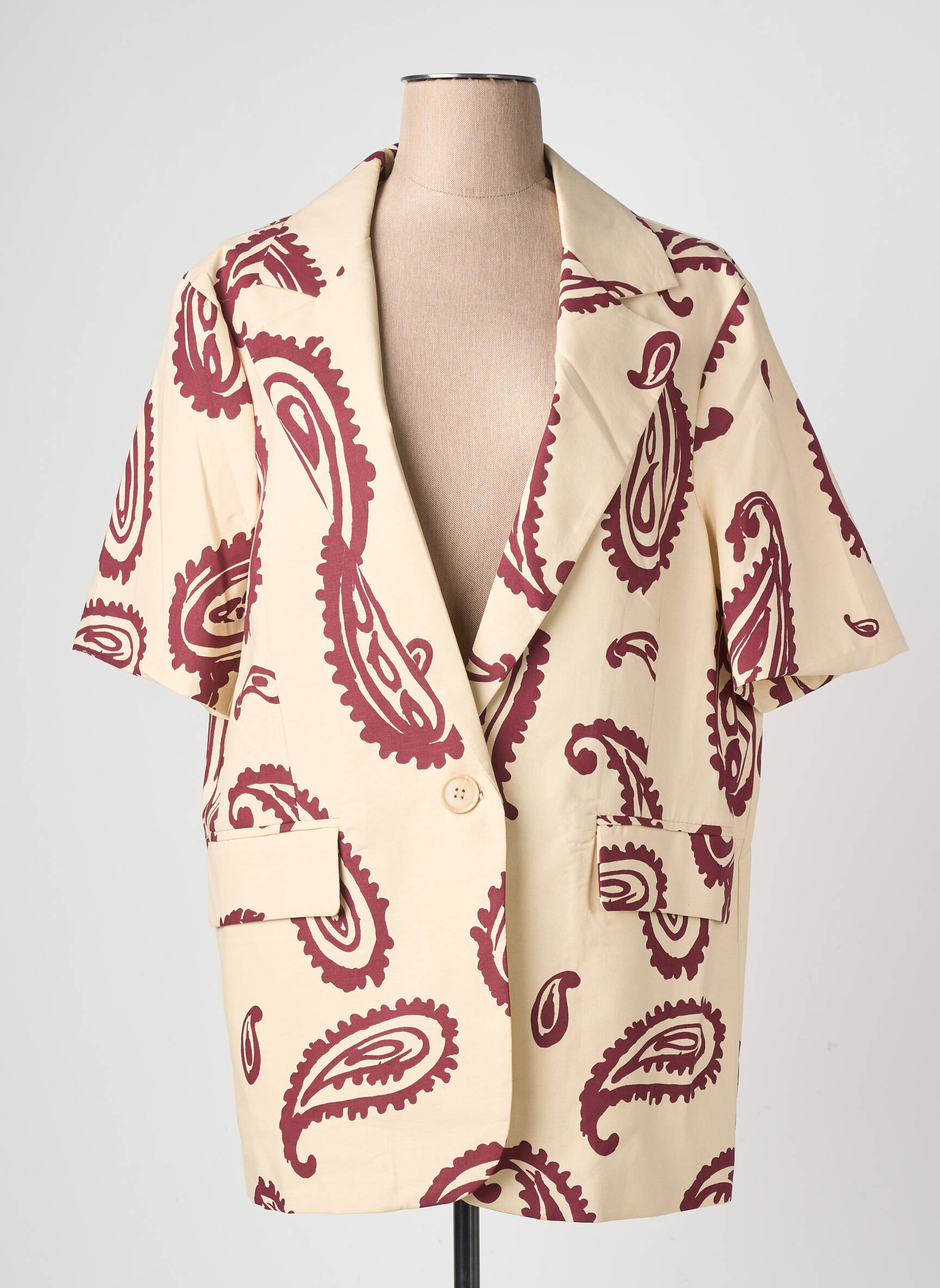 Sacou finisaj interior dublat bej LUMINA femeie