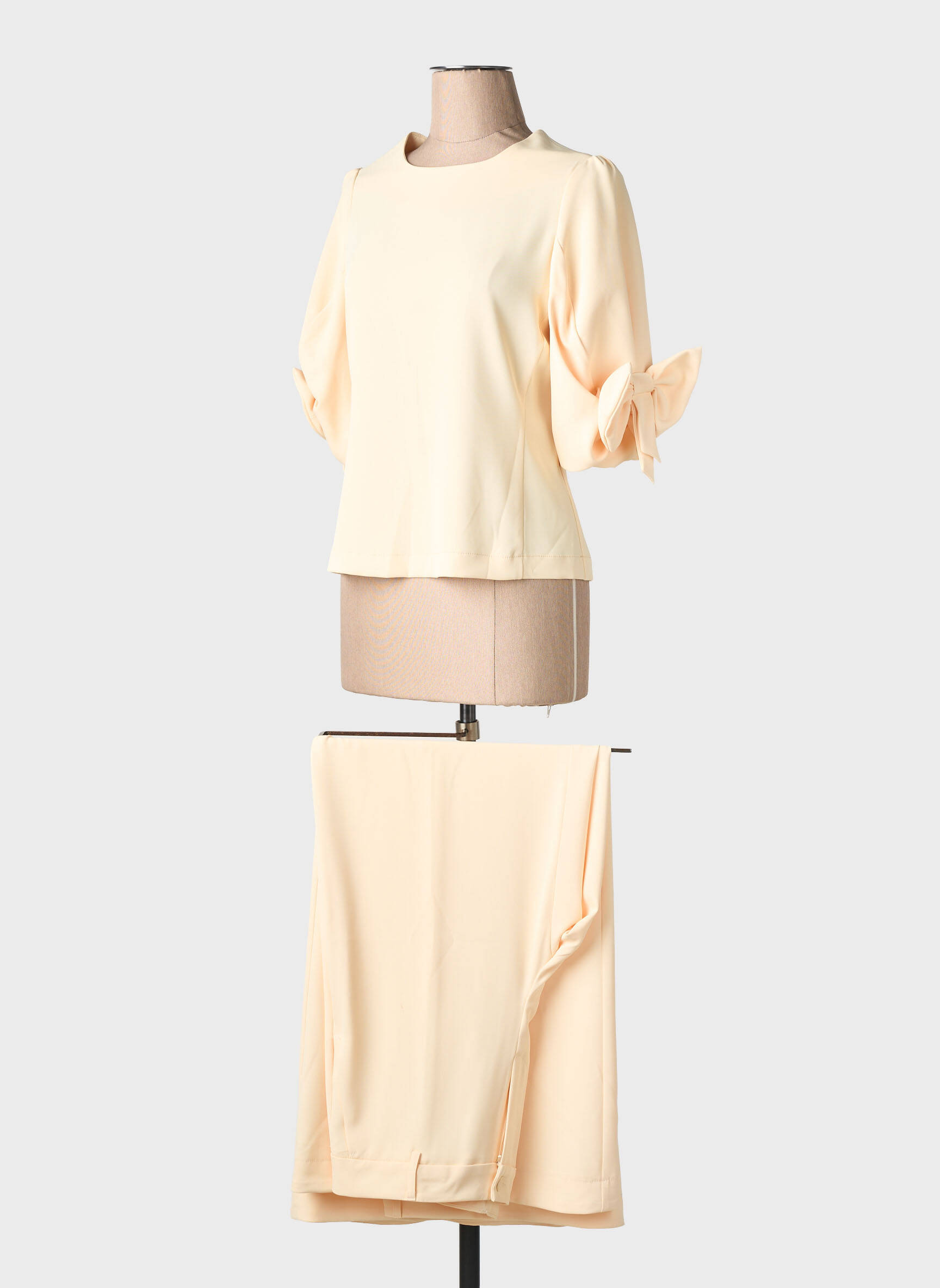 Set pantaloni buzunare galben ANGELA DAVIS femeie