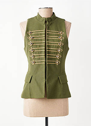 Jachete casual guler rotund verde LUMINA femeie