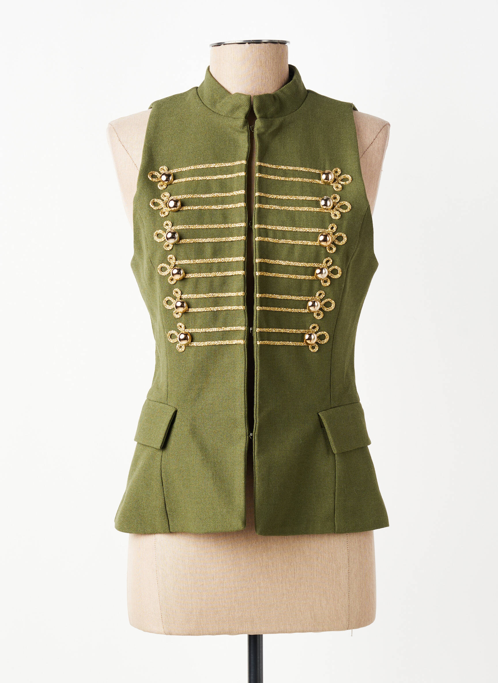 Jachete casual guler rotund verde LUMINA femeie