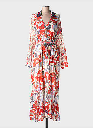 Rochie lungă mâneci lungi mâneci lungi roșu ALTAMIRA femeie