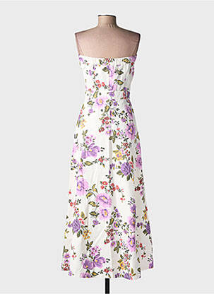 Rochie lungă imprimeu floral fără mâneci violet LUMINA femeie
