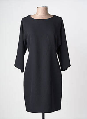 Rochie scurtă mâneci 3/4 mâneci 3/4 negru ANGELA DAVIS femeie