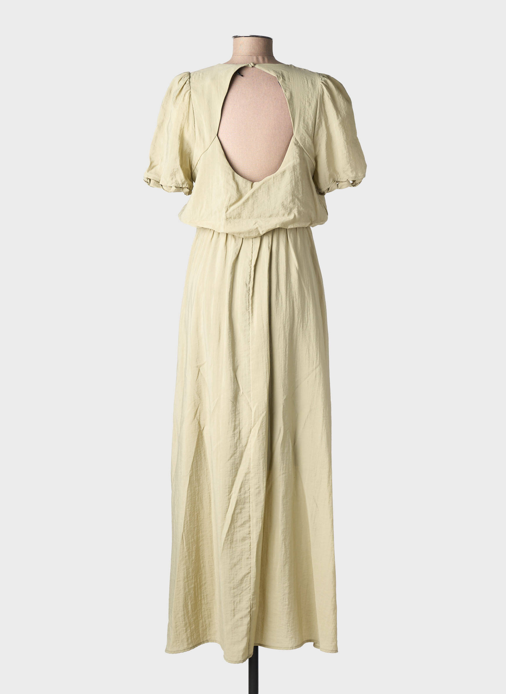 Rochie lungă mâneci scurte mâneci scurte verde ALTAMIRA femeie