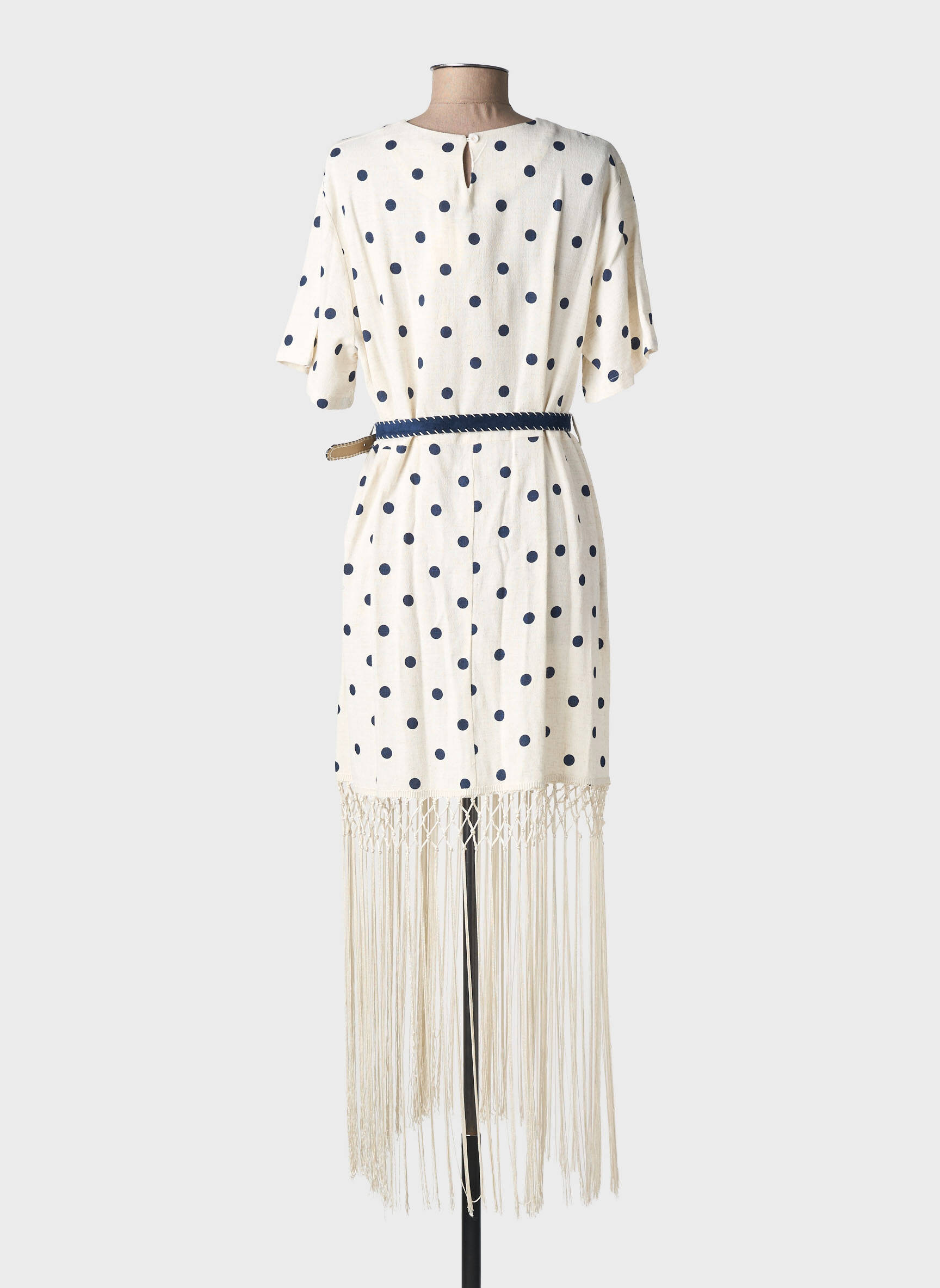 Rochie lungă mâneci scurte mâneci scurte bej DE ROYAL femeie