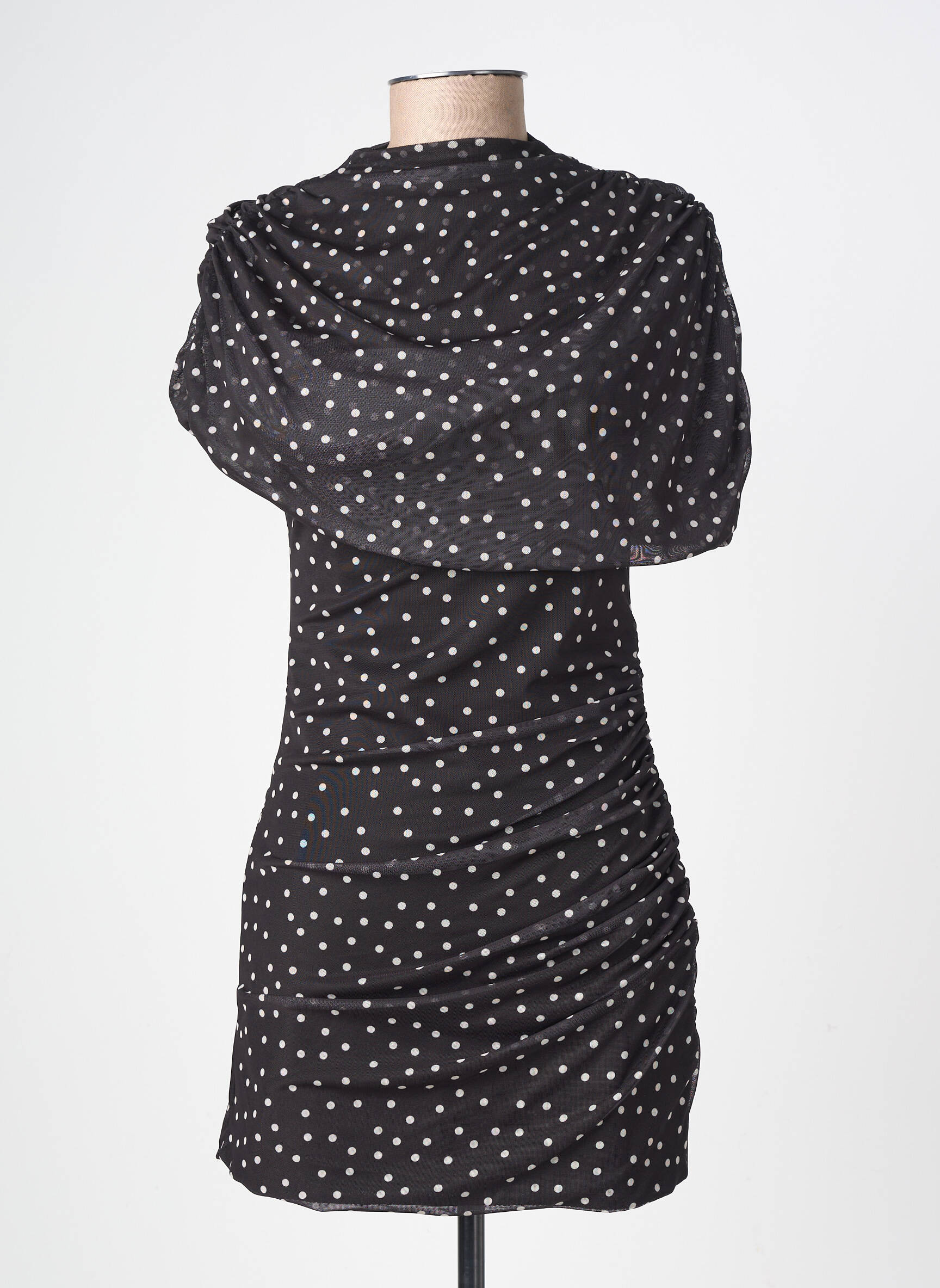 Rochie scurtă mâneci scurte mâneci scurte negru LUMINA femeie