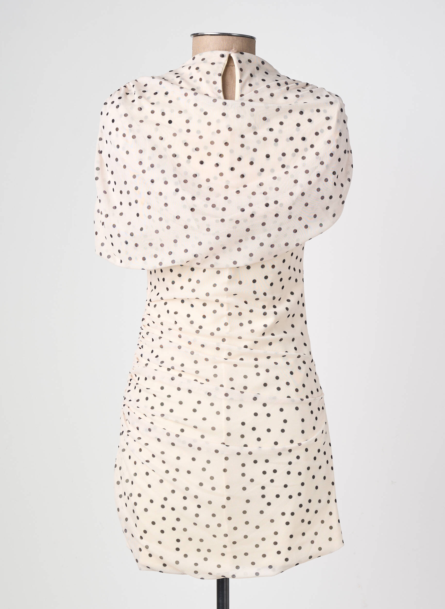 Rochie scurtă mâneci scurte mâneci scurte bej LUMINA femeie