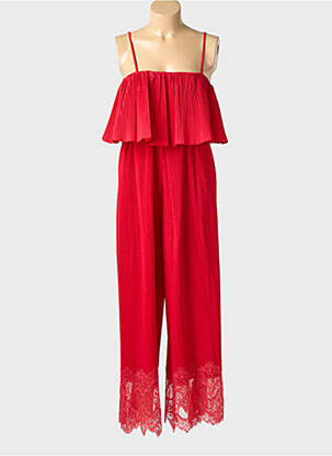 Salopetă-pantalon croială fluidă bretele subțiri roșu LUMINA femeie