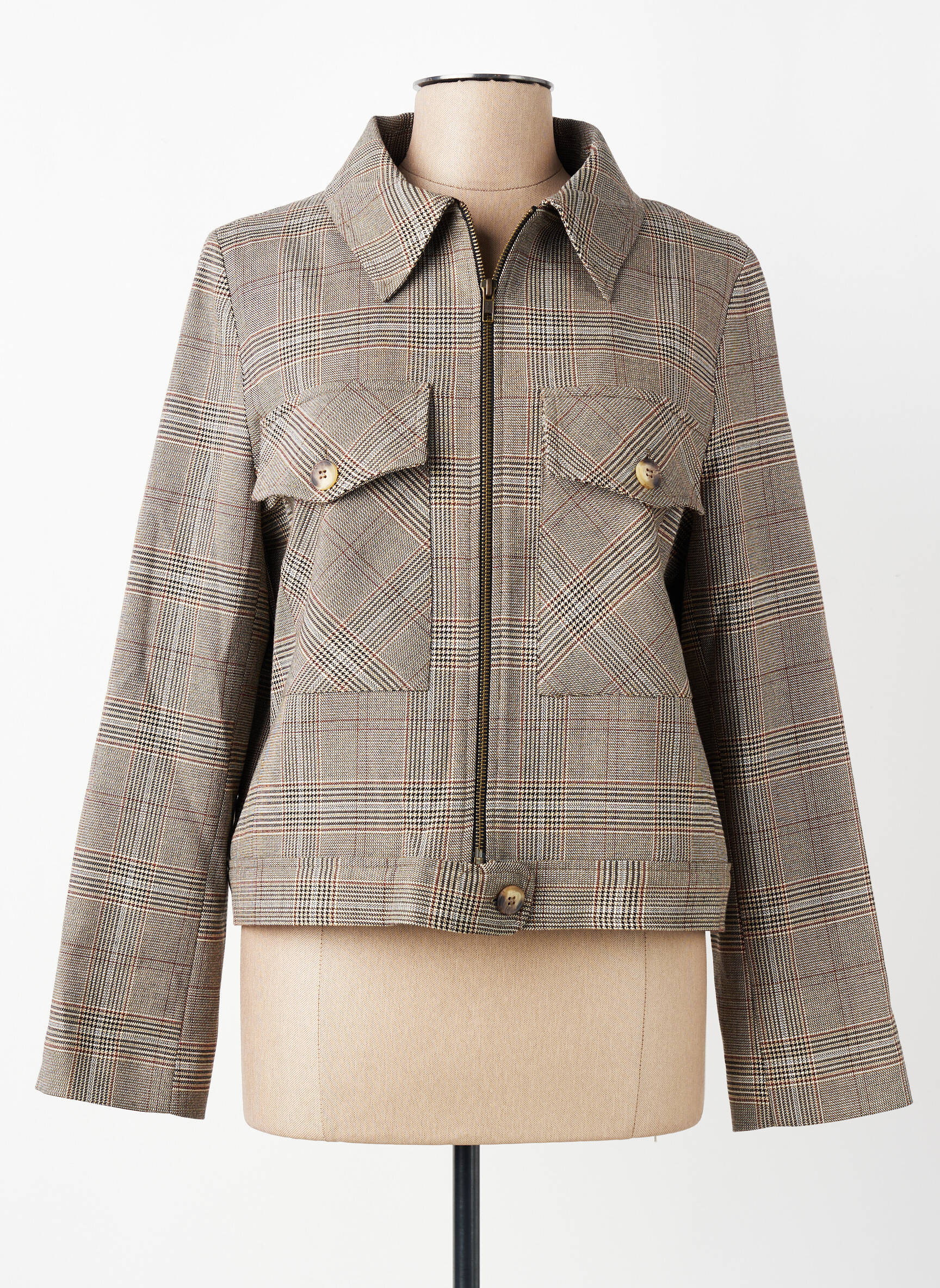 Jachete casual finisaj interior dublat maro LA FEE MARABOUTEE femeie