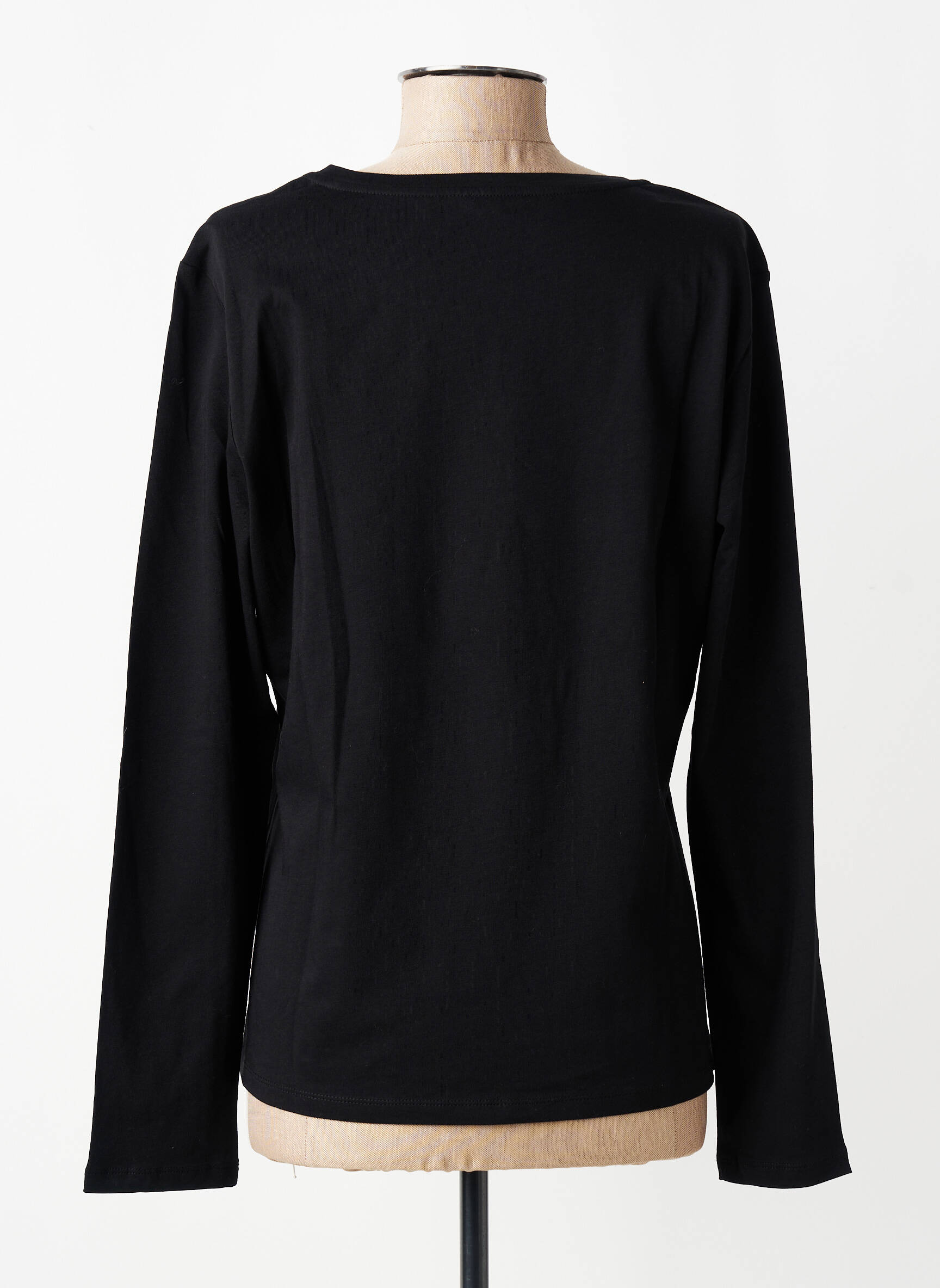 Tricou serigrafie flockată mâneci scurte negru EVA KAYAN femeie