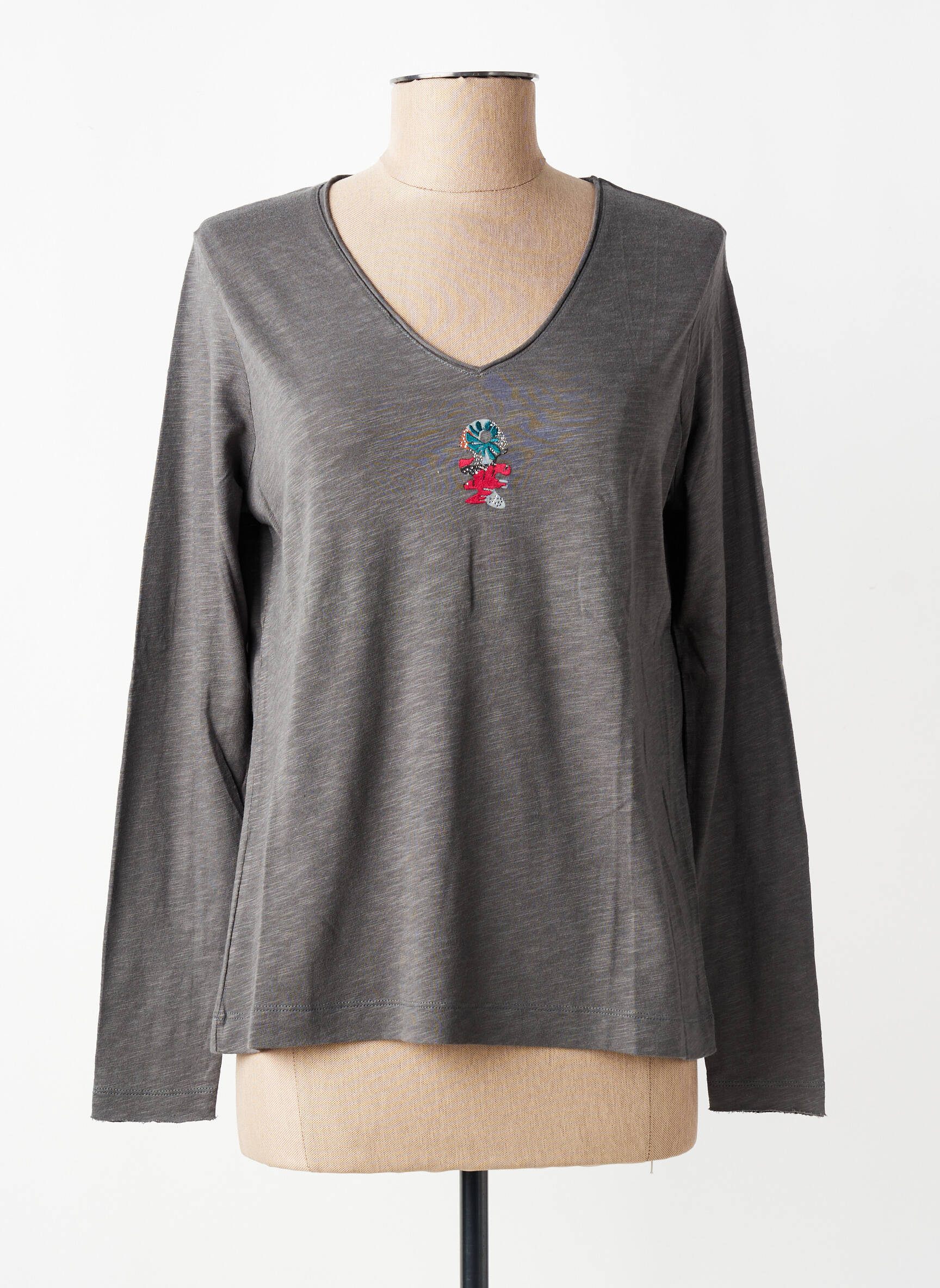 Tricou mâneci lungi mâneci lungi gri DIPLODOCUS femeie