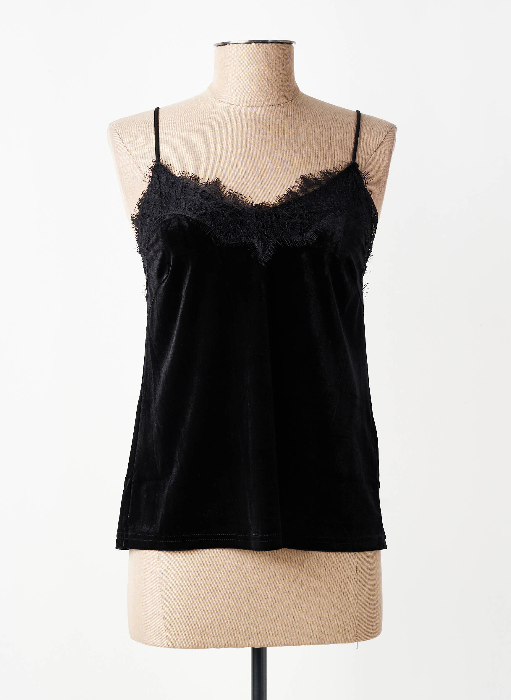 Top elasticitate fără mâneci negru CREAM femeie