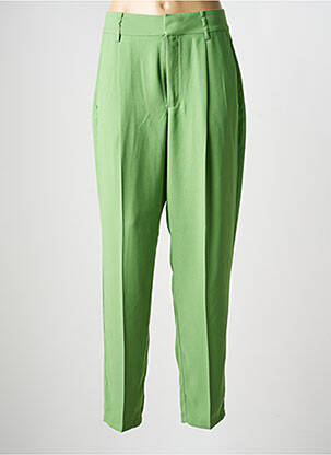 Pantalon chino țesătură poplin mărime normală verde CREAM femeie