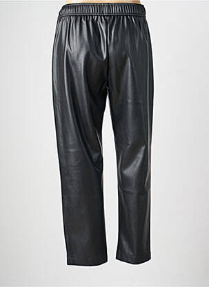 Pantalon drept talie elastică mărime normală negru LEO & UGO femeie