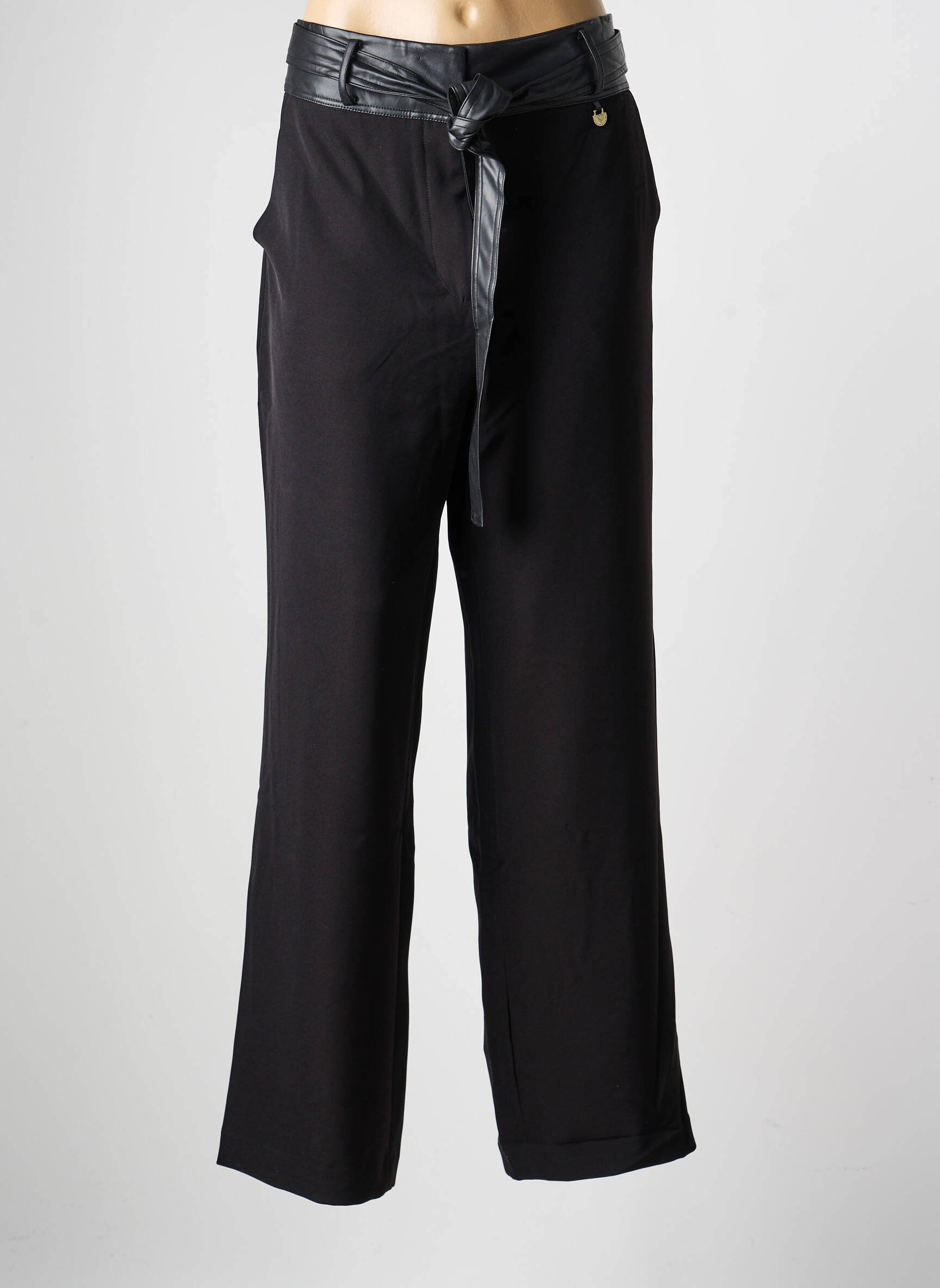 Pantalon drept elasticitate mărime normală negru LOLA CASADEMUNT femeie