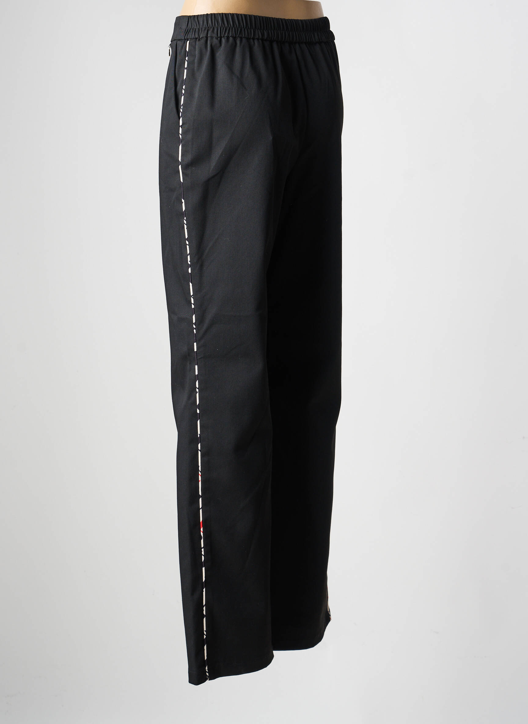 Pantalon drept elasticitate mărime normală negru LOLA CASADEMUNT femeie