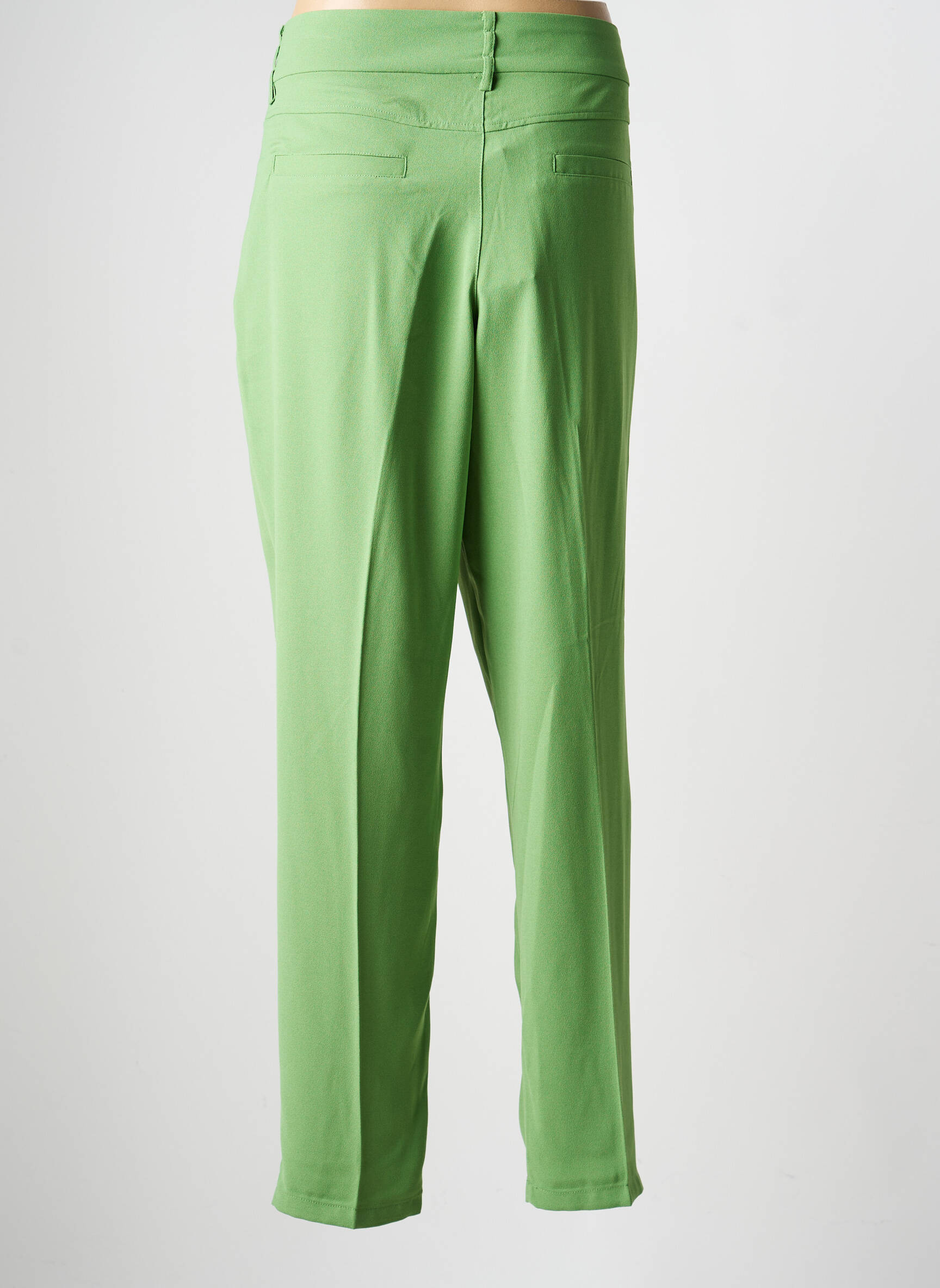 Pantalon chino țesătură poplin mărime normală verde CREAM femeie