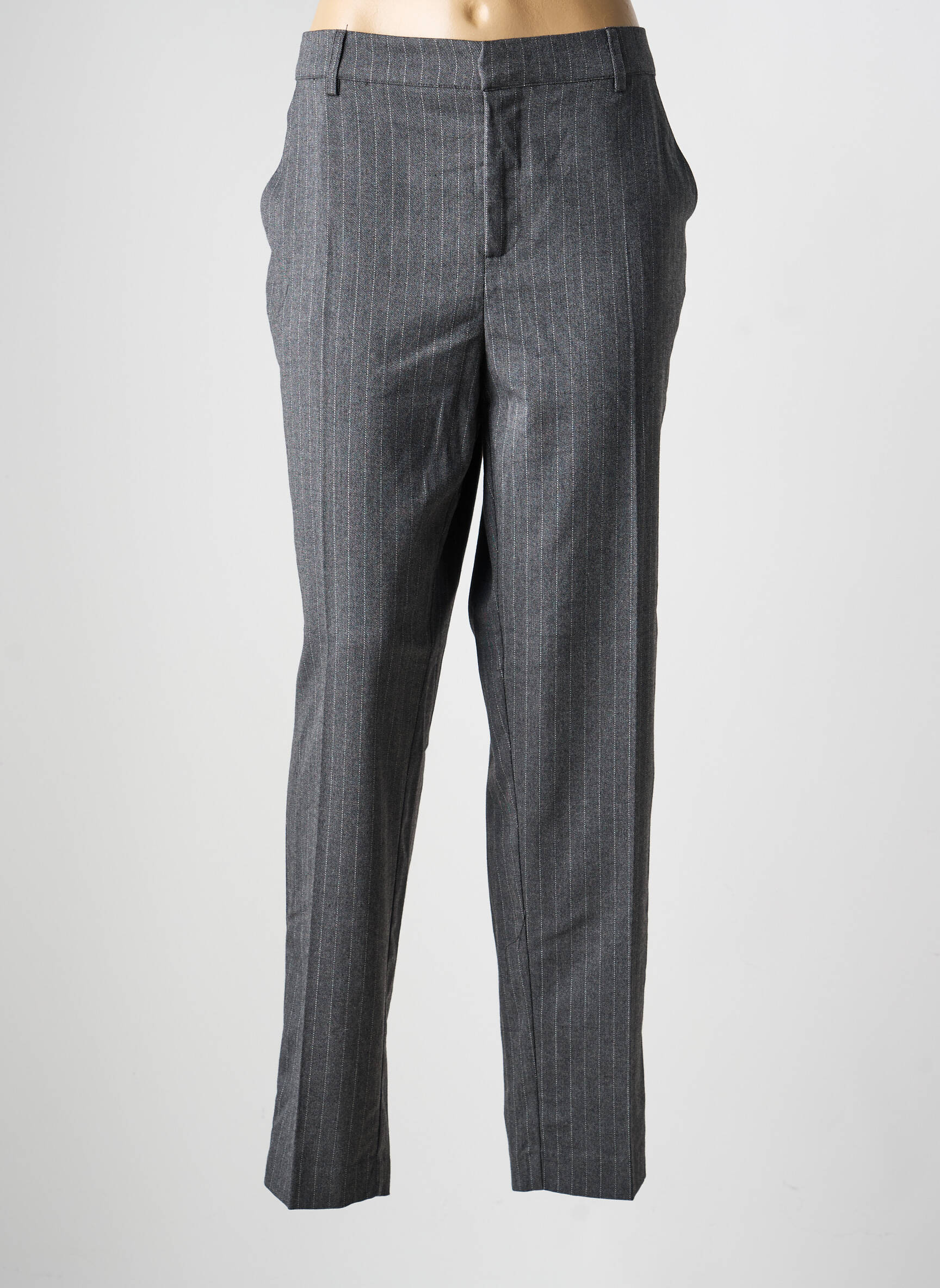 Pantalon drept elasticitate mărime normală gri CREAM femeie