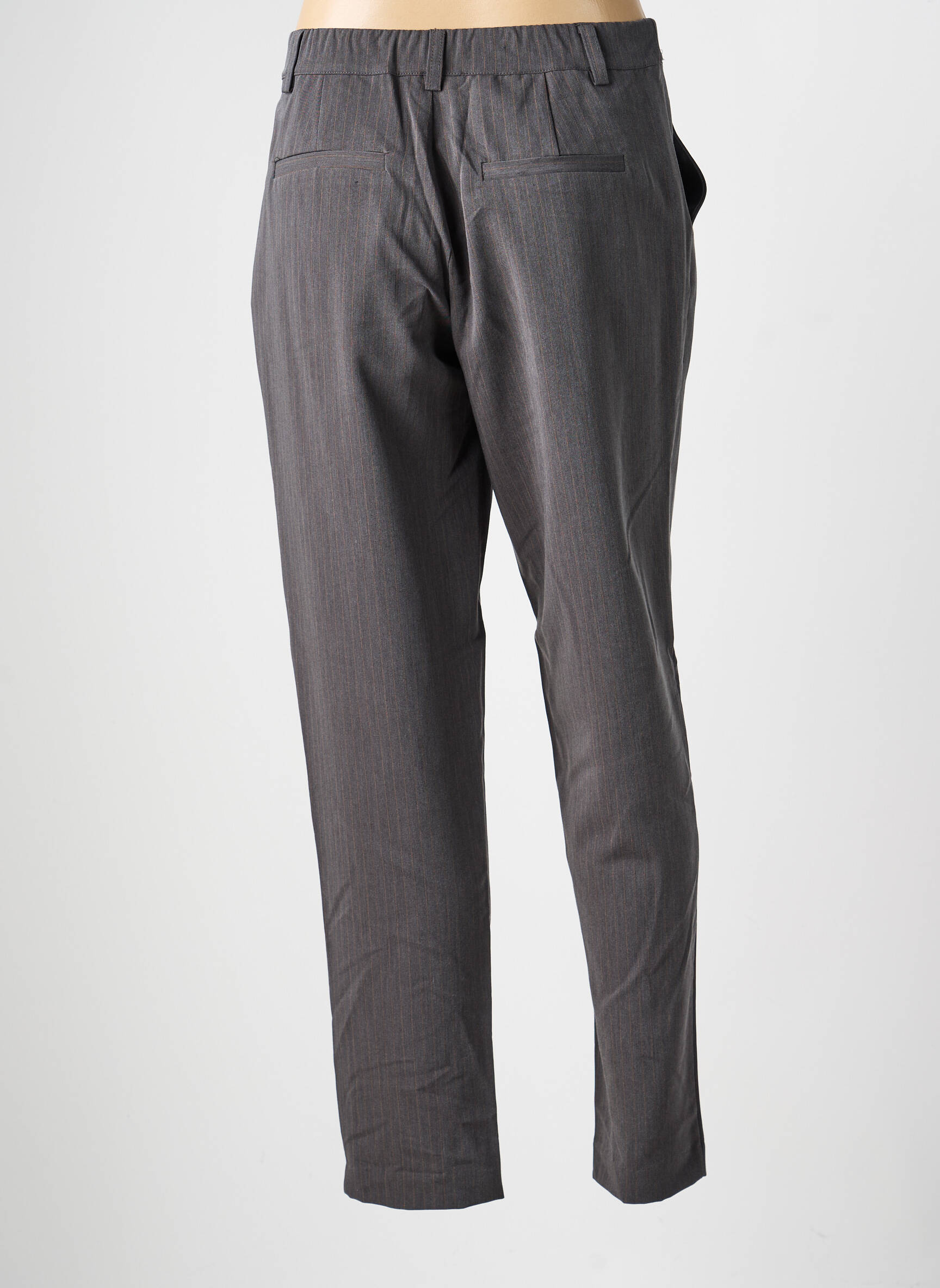 Pantalon slim talie elastică mărime normală gri CREAM femeie