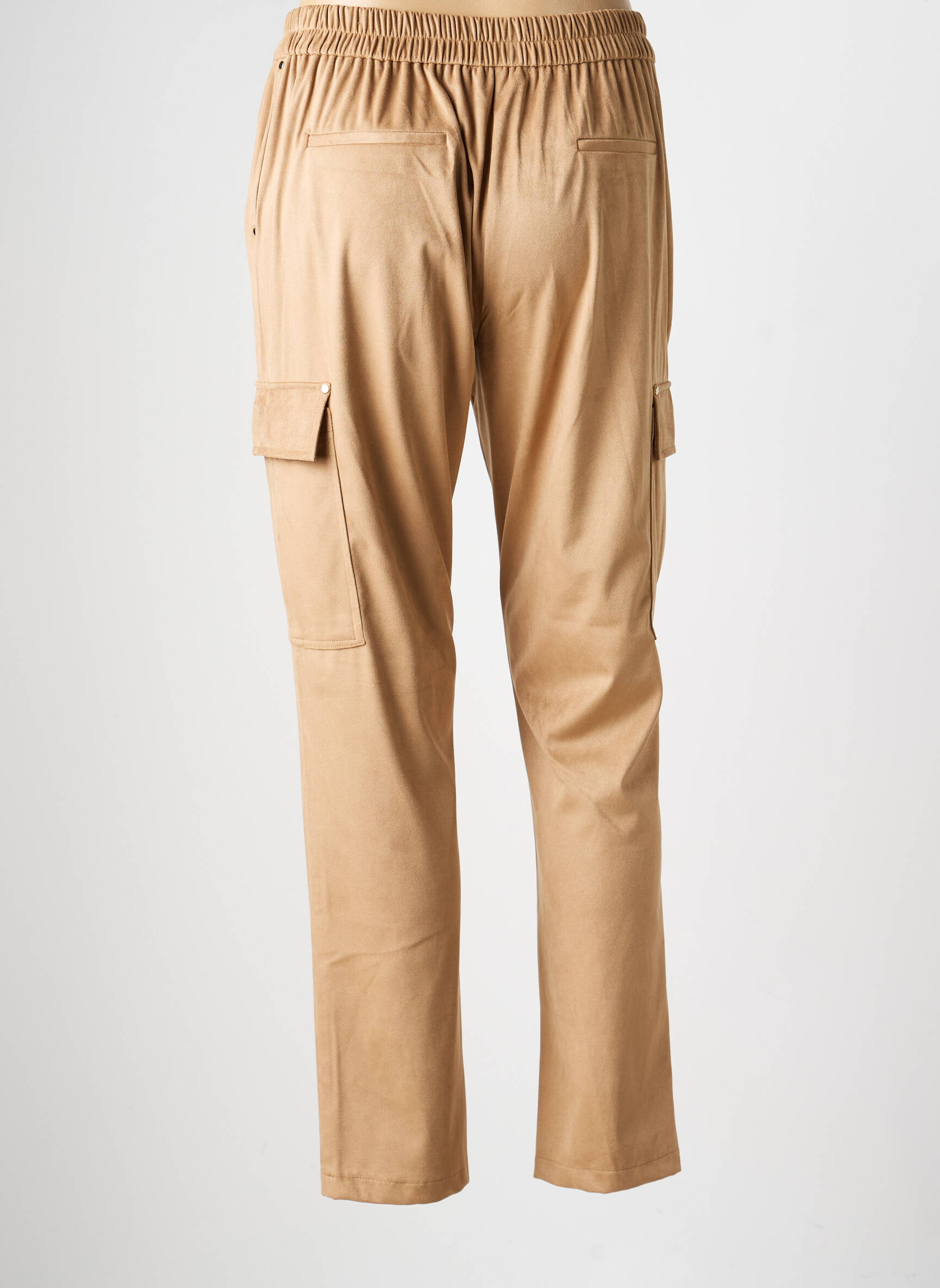 Pantalon drept elasticitate mărime normală bej EVA KAYAN femeie
