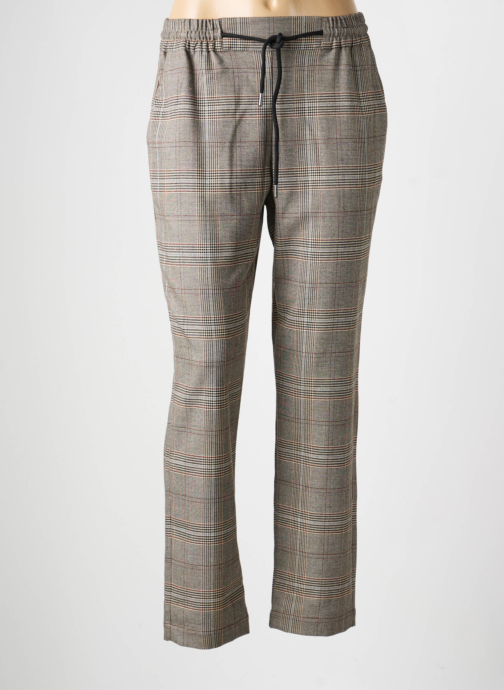 Pantalon slim talie elastică mărime normală maro LA FEE MARABOUTEE femeie