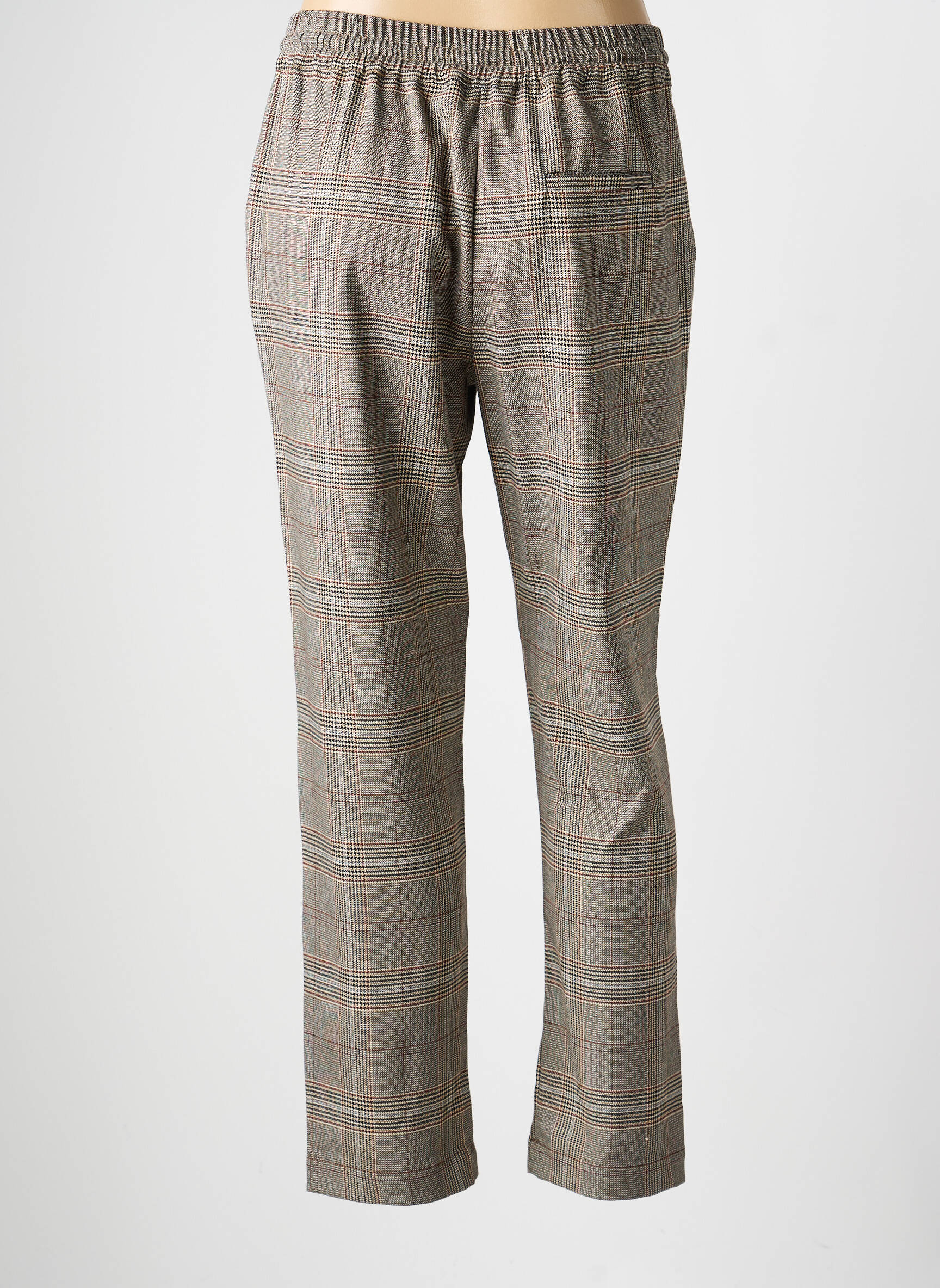 Pantalon slim talie elastică mărime normală maro LA FEE MARABOUTEE femeie