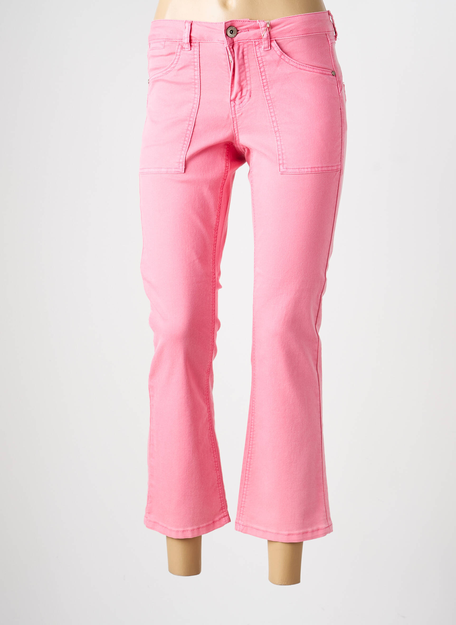 Pantalon 7/8 elasticitate mărime normală roz CREAM femeie