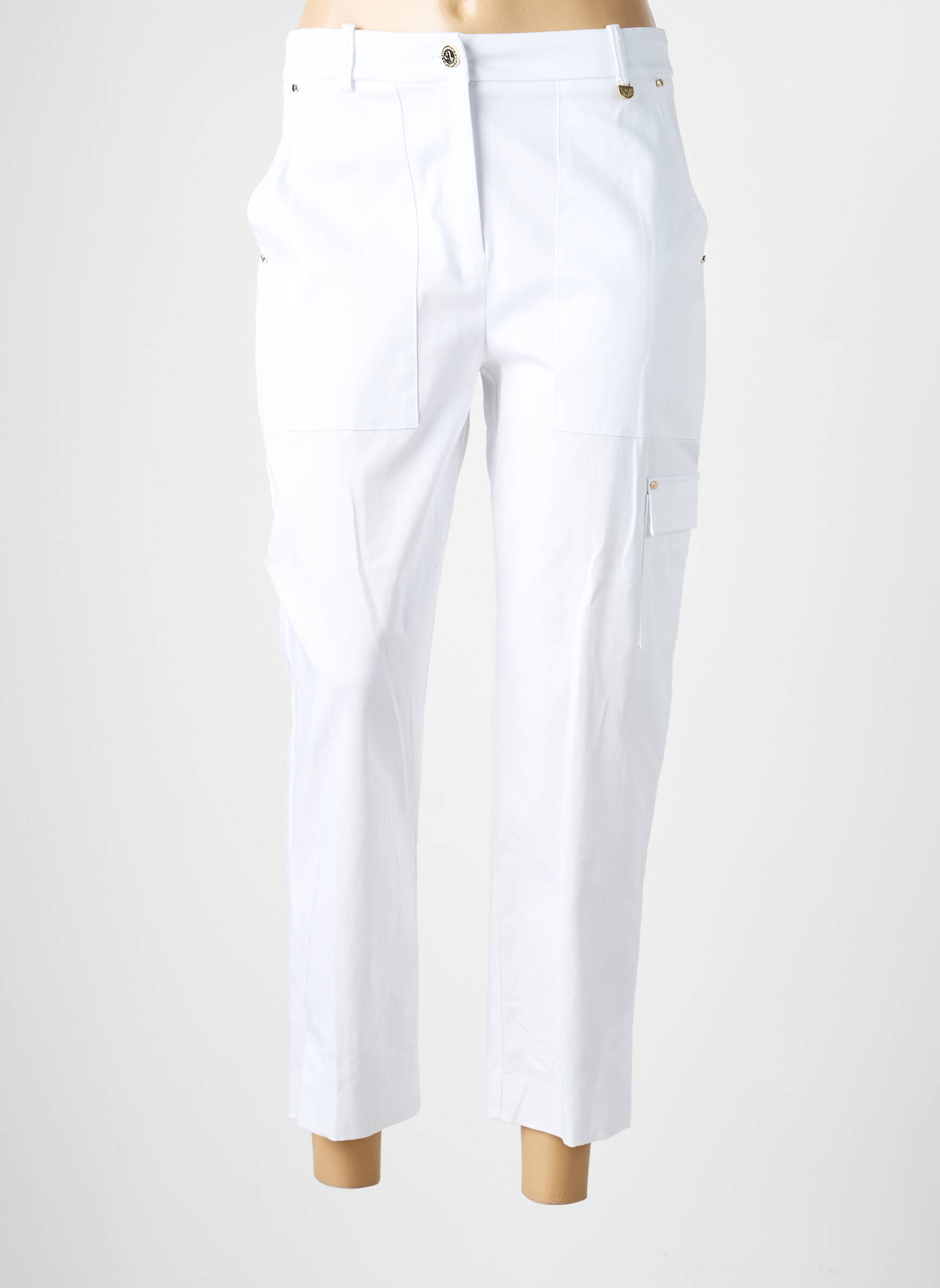 Pantalon 7/8 elasticitate mărime normală alb LOLA CASADEMUNT femeie