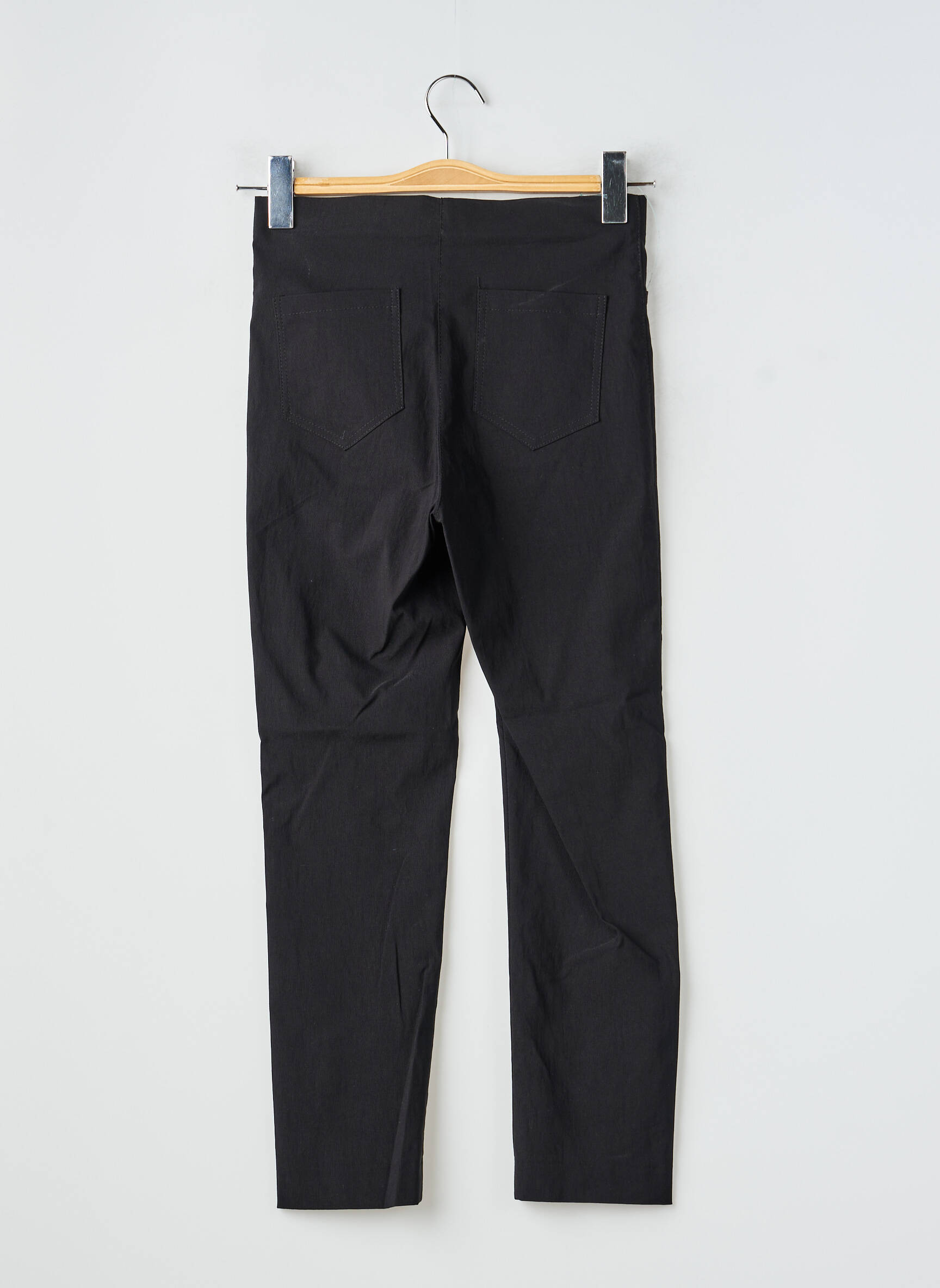 Pantalon trei sferturi elasticitate mărime normală negru LAUREN VIDAL femeie