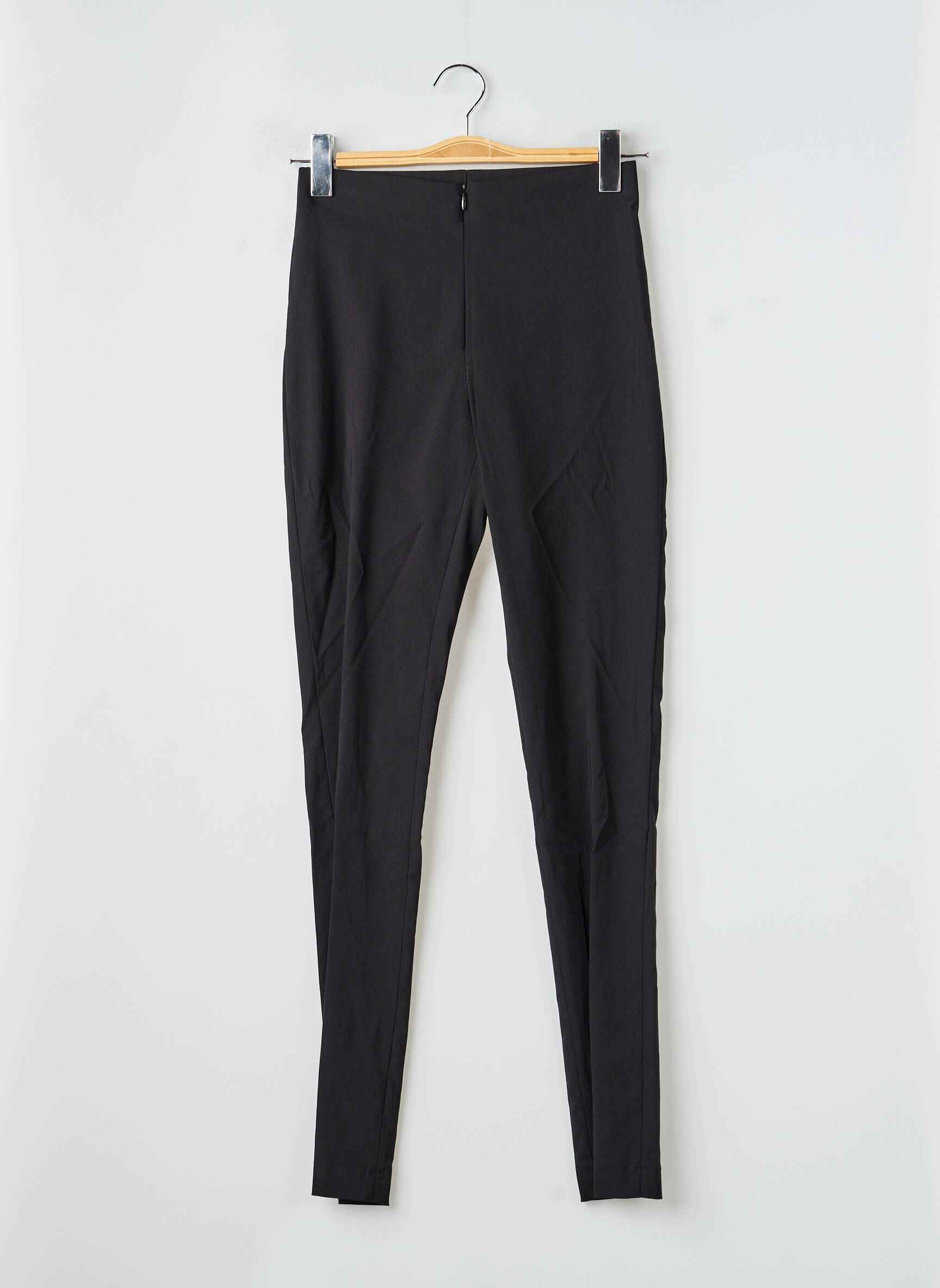 Pantalon slim talie elastică mărime normală negru LAUREN VIDAL femeie