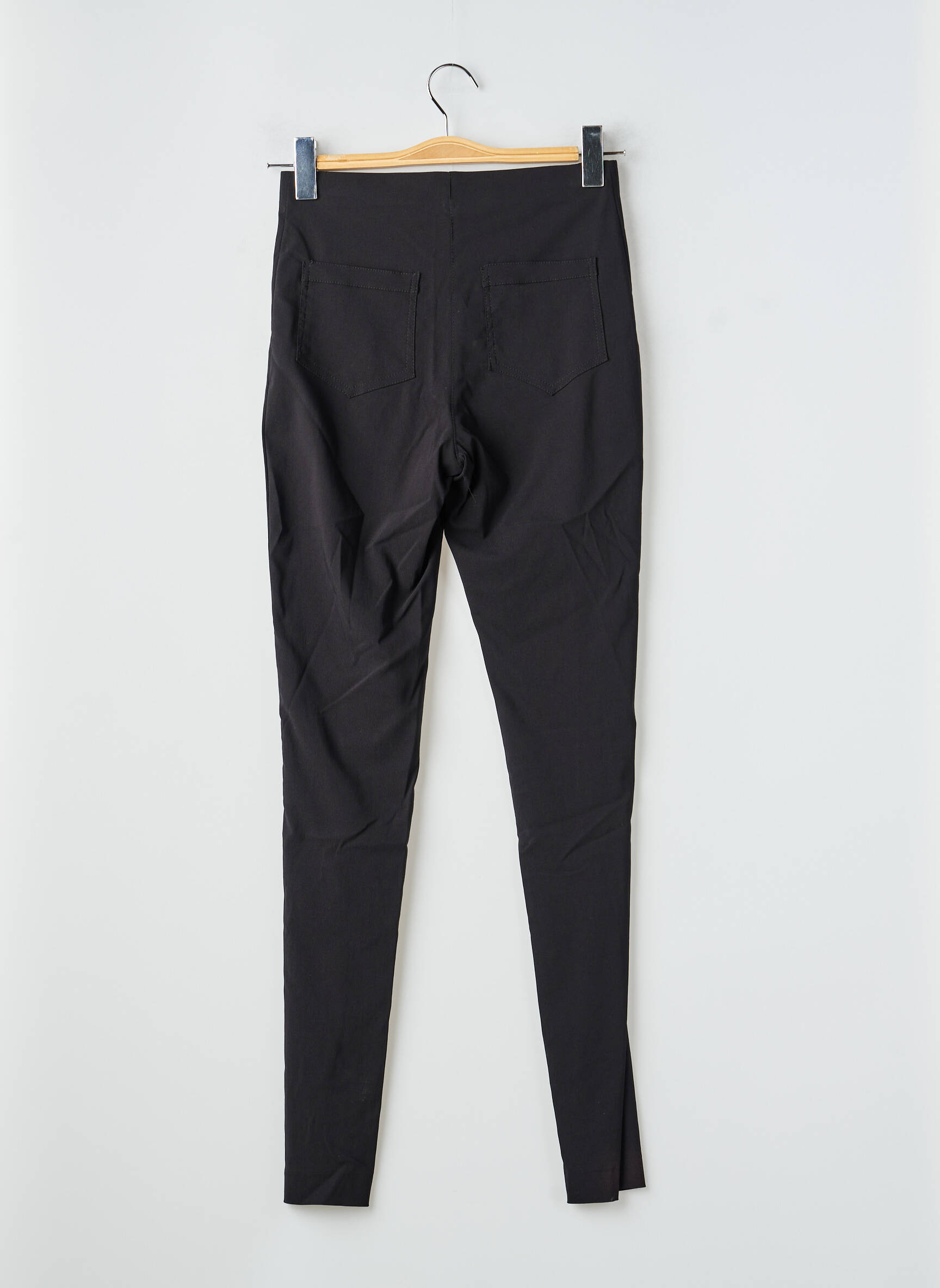 Pantalon slim talie elastică mărime normală negru LAUREN VIDAL femeie