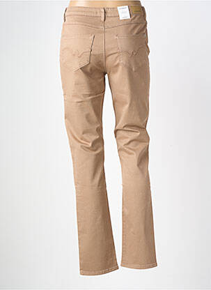 Pantalon drept elasticitate talie înaltă maro KANOPE femeie