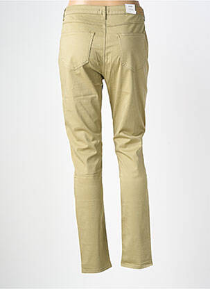 Pantalon slim țesătură poplin mărime normală verde KANOPE femeie
