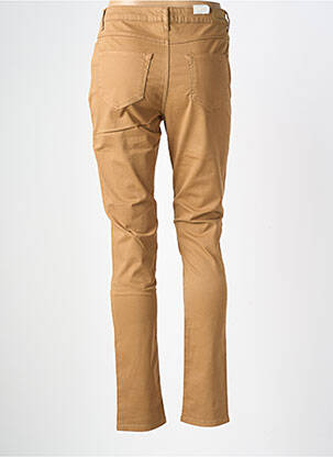 Pantalon slim țesătură poplin mărime normală maro KANOPE femeie