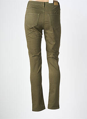 Pantalon slim țesătură poplin mărime normală verde închis KANOPE femeie