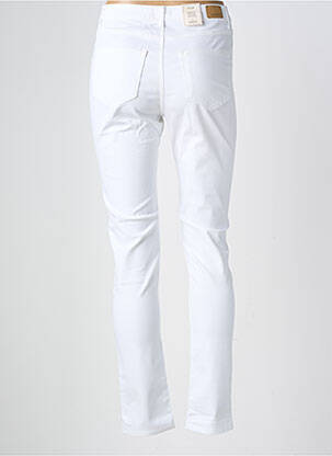 Pantalon slim țesătură poplin mărime normală alb KANOPE femeie