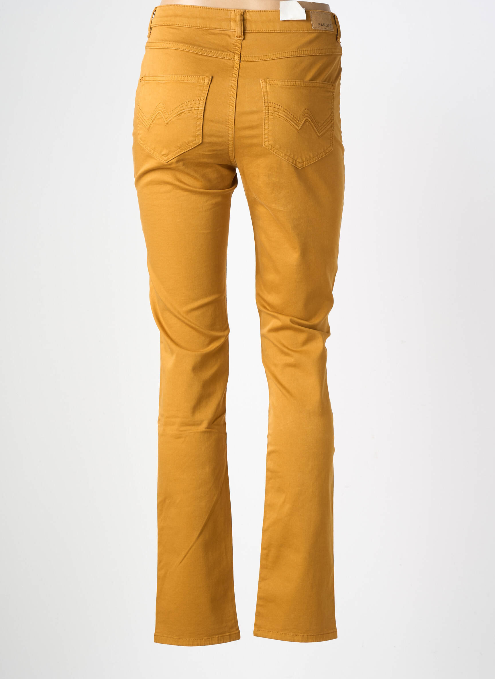Pantalon drept elasticitate talie înaltă galben KANOPE femeie