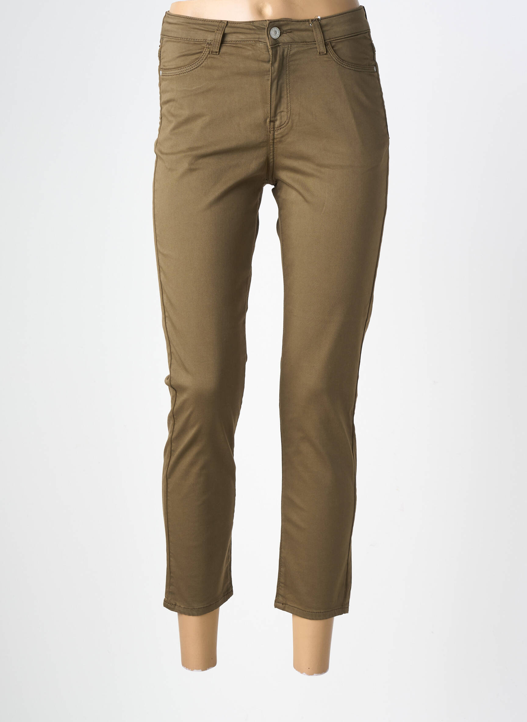 Pantalon 7/8 elasticitate verde KANOPE femeie