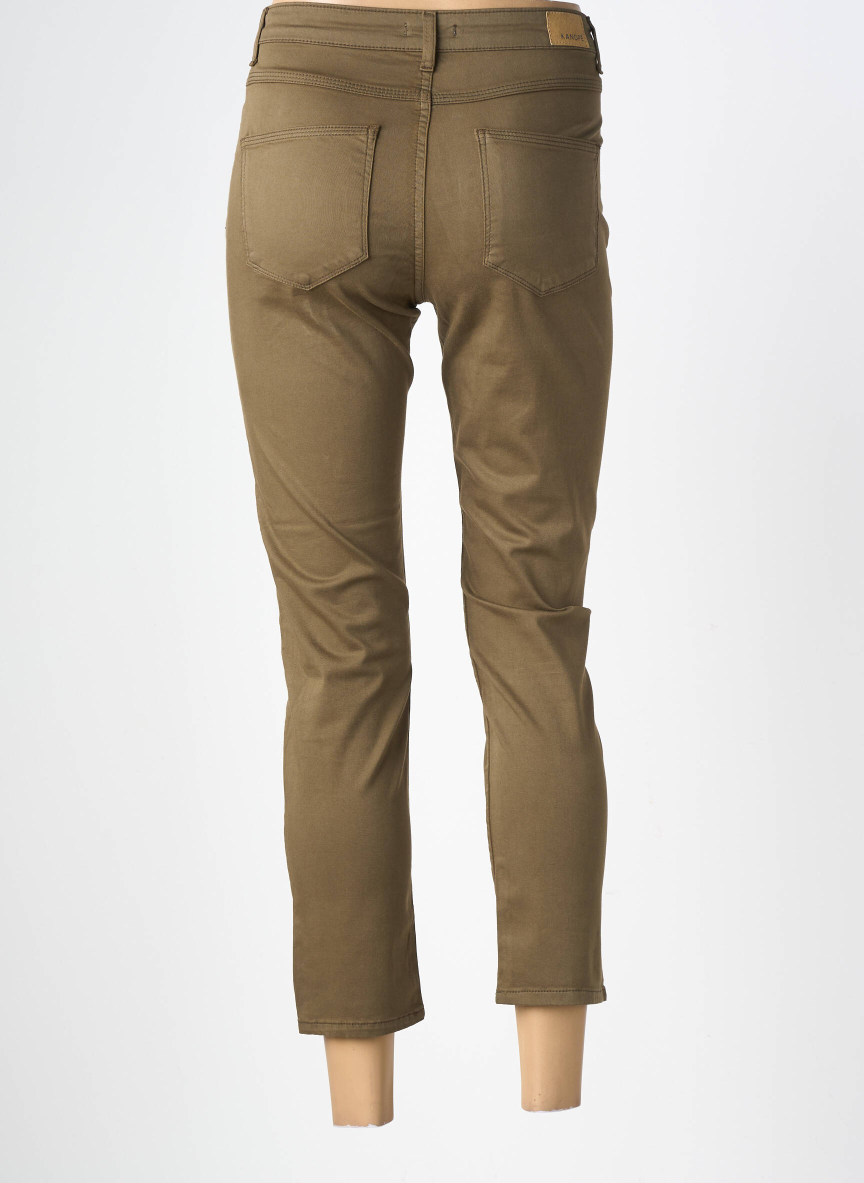 Pantalon 7/8 elasticitate verde KANOPE femeie