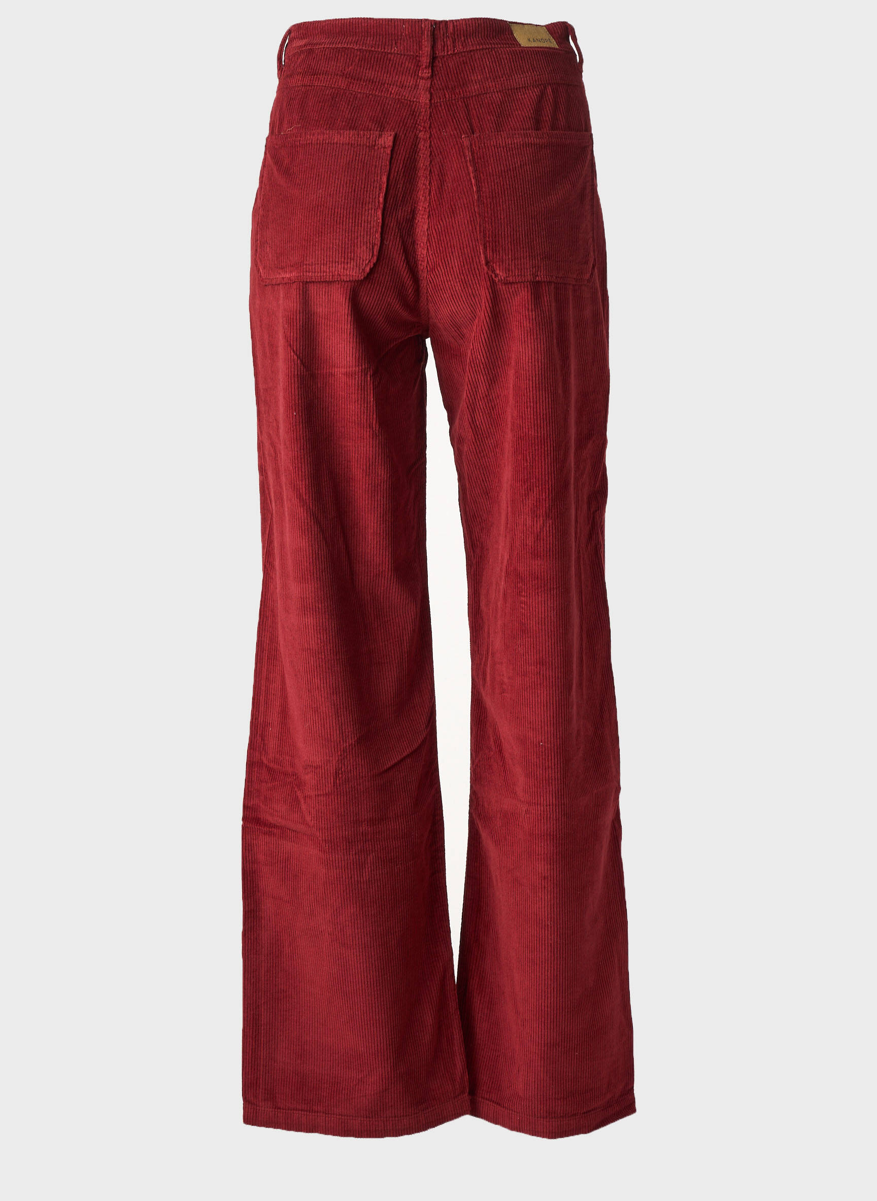 Pantalon evazat elasticitate talie înaltă roșu KANOPE femeie