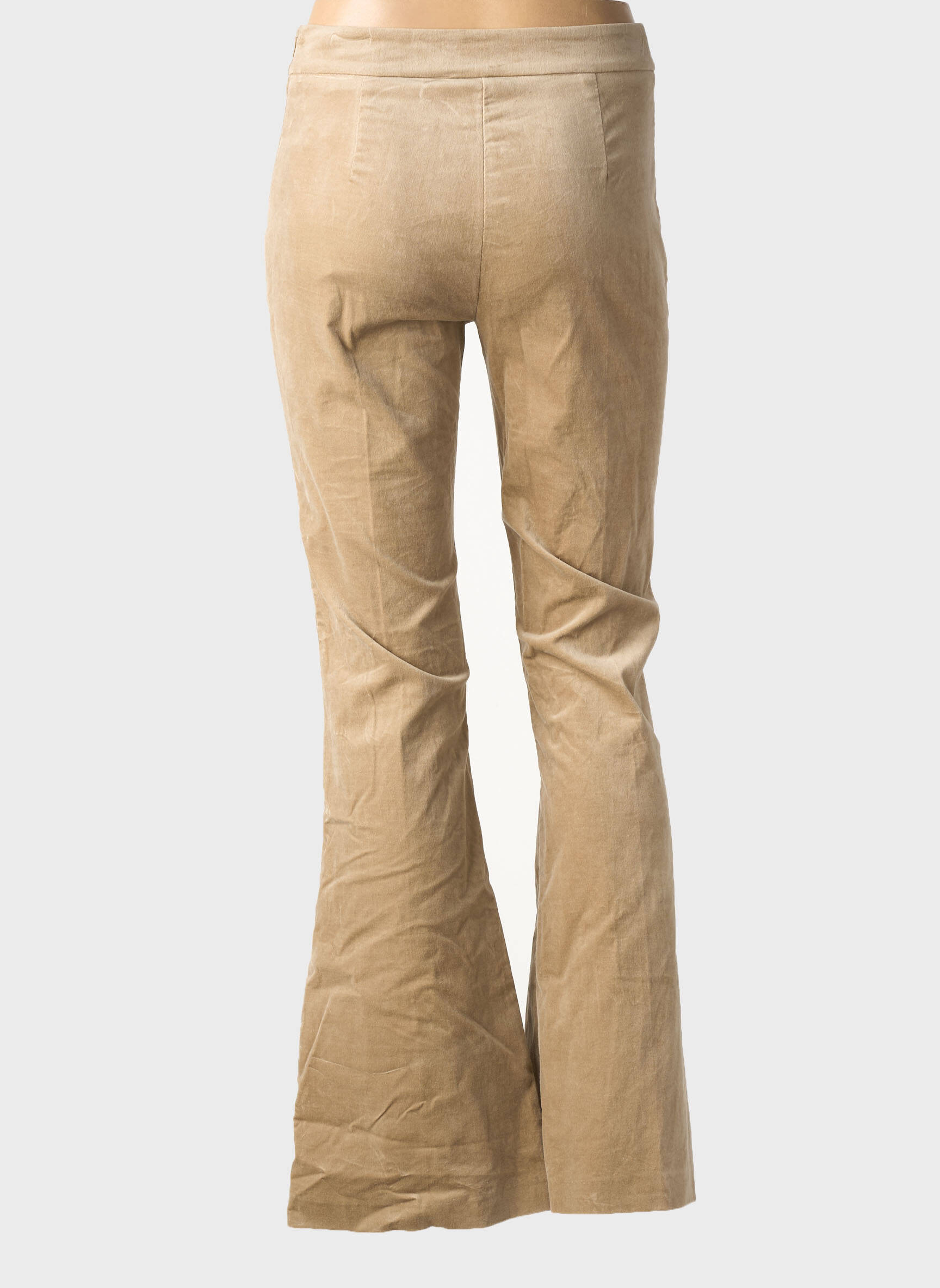 Pantalon evazat elasticitate talie înaltă bej RINASCIMENTO femeie