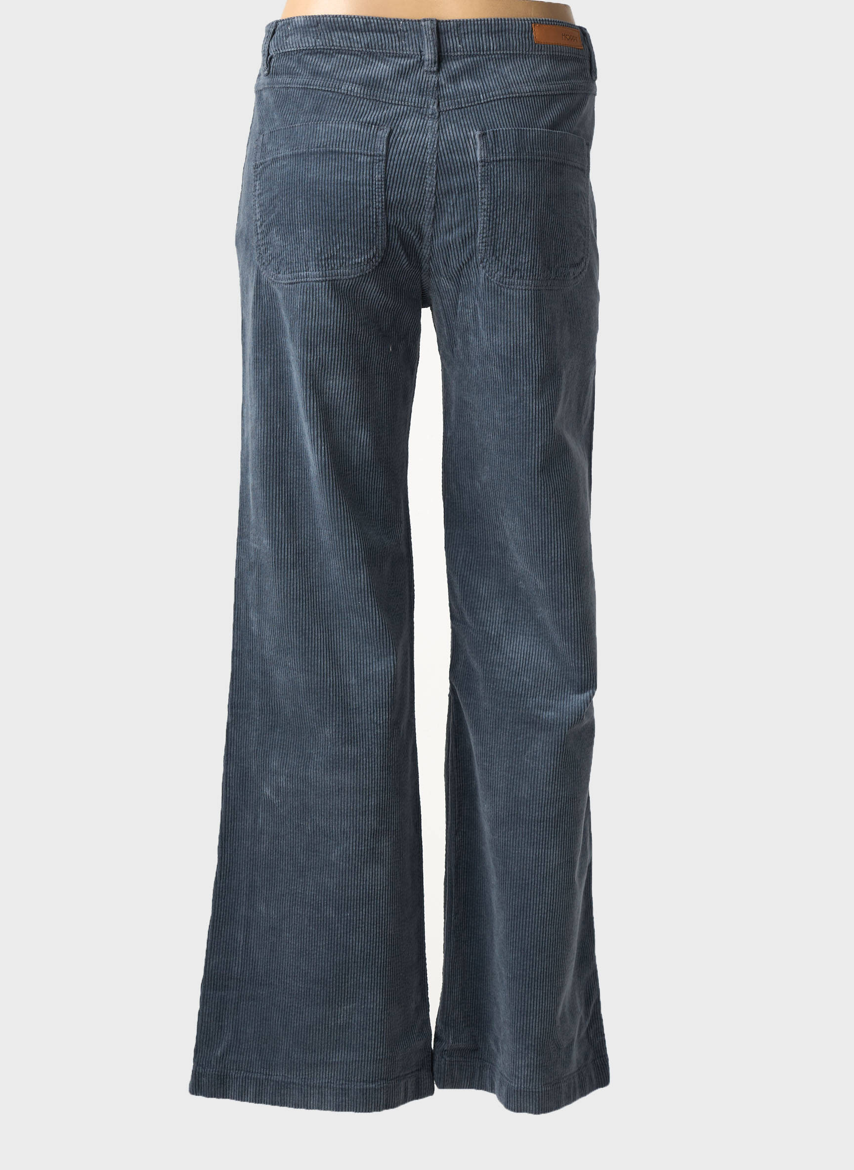 Pantalon evazat elasticitate talie înaltă gri HAPPY femeie