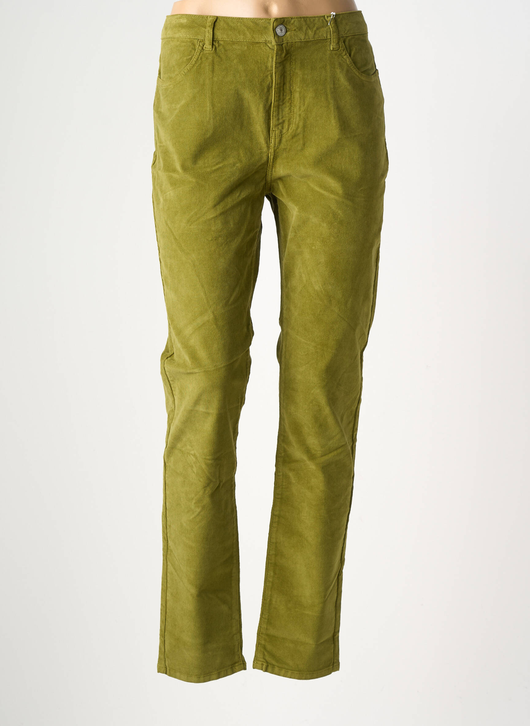 Pantalon slim elasticitate mărime normală verde KANOPE femeie