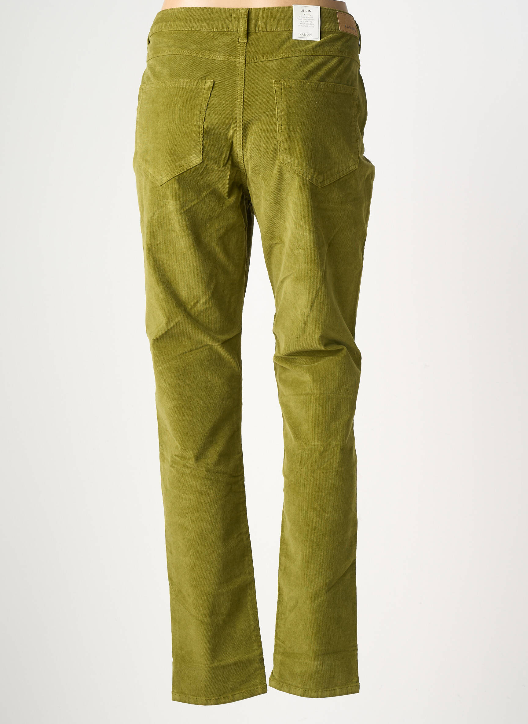 Pantalon slim elasticitate mărime normală verde KANOPE femeie