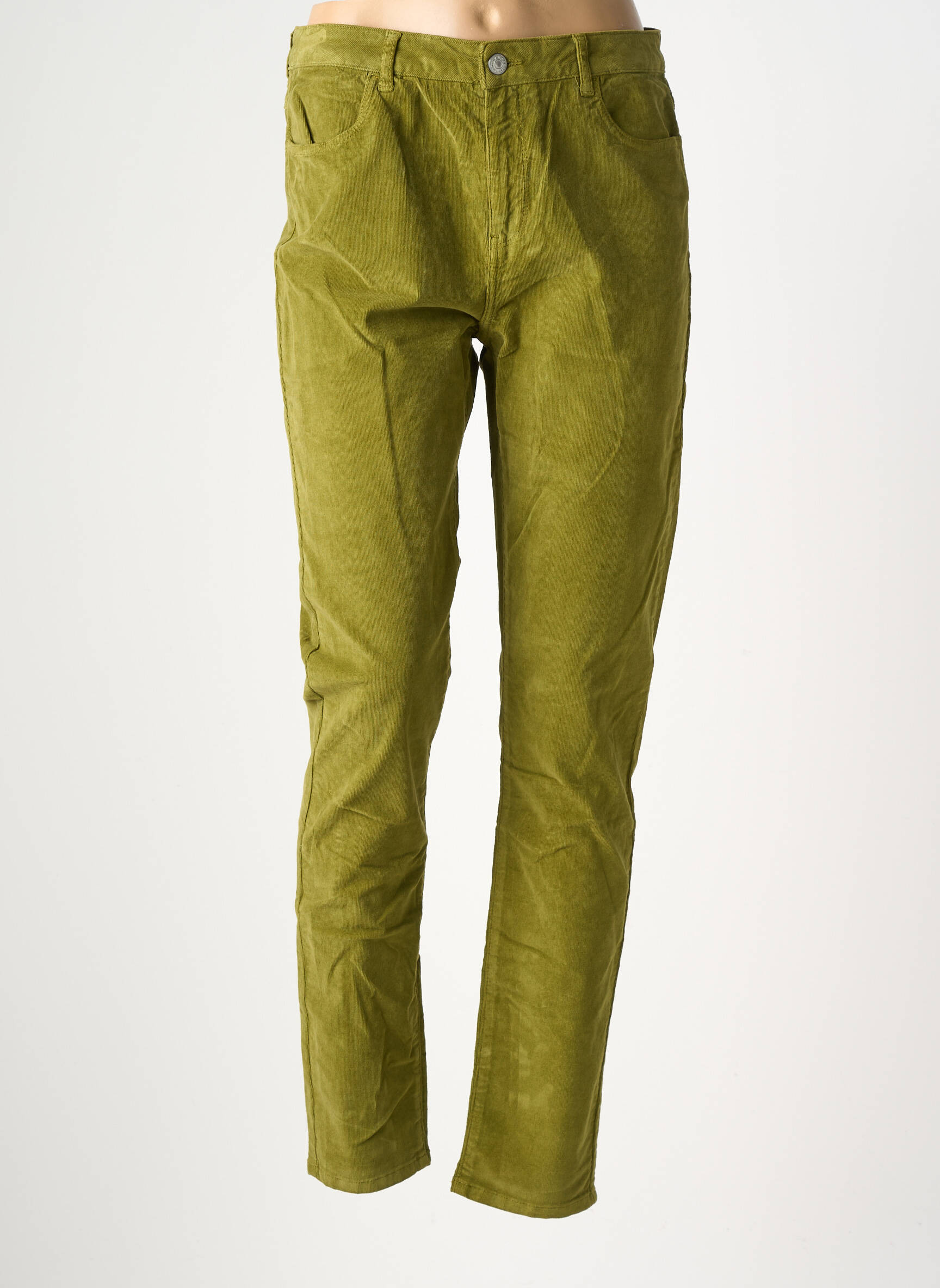 Pantalon slim elasticitate mărime normală verde KANOPE femeie