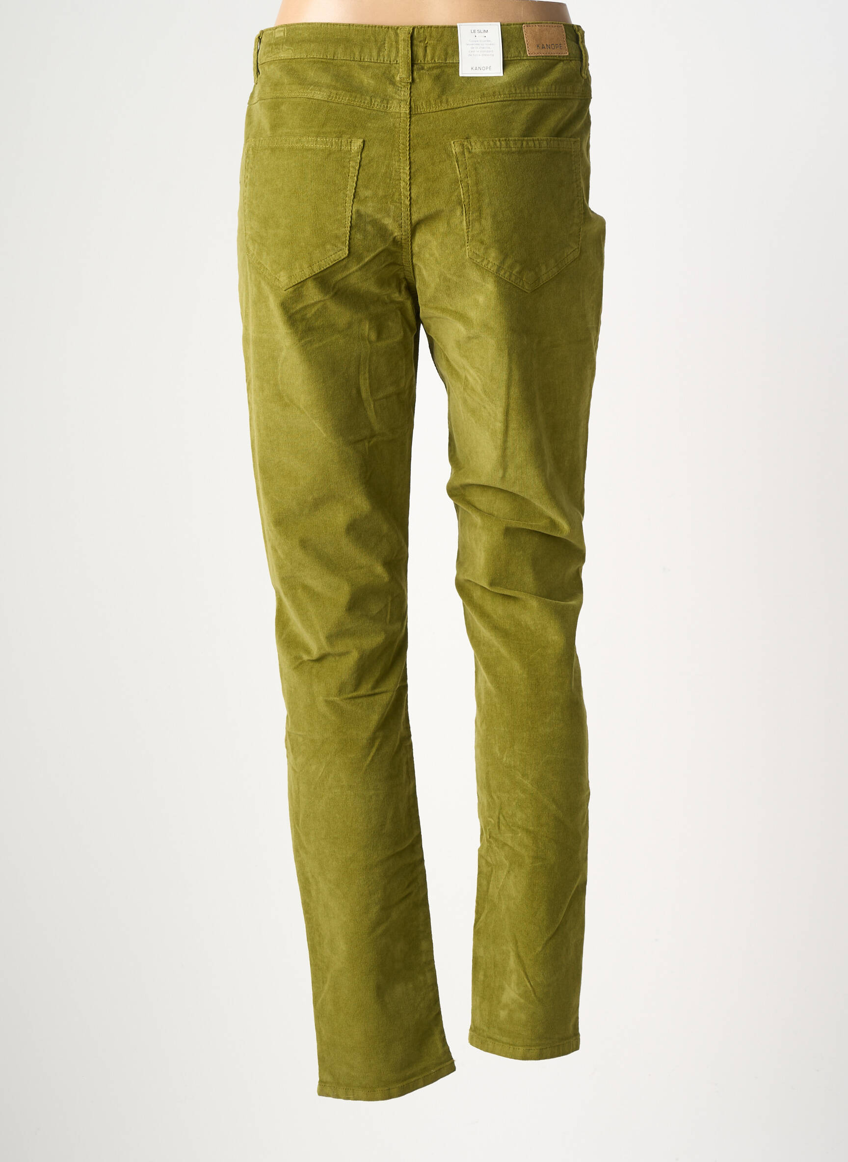 Pantalon slim elasticitate mărime normală verde KANOPE femeie