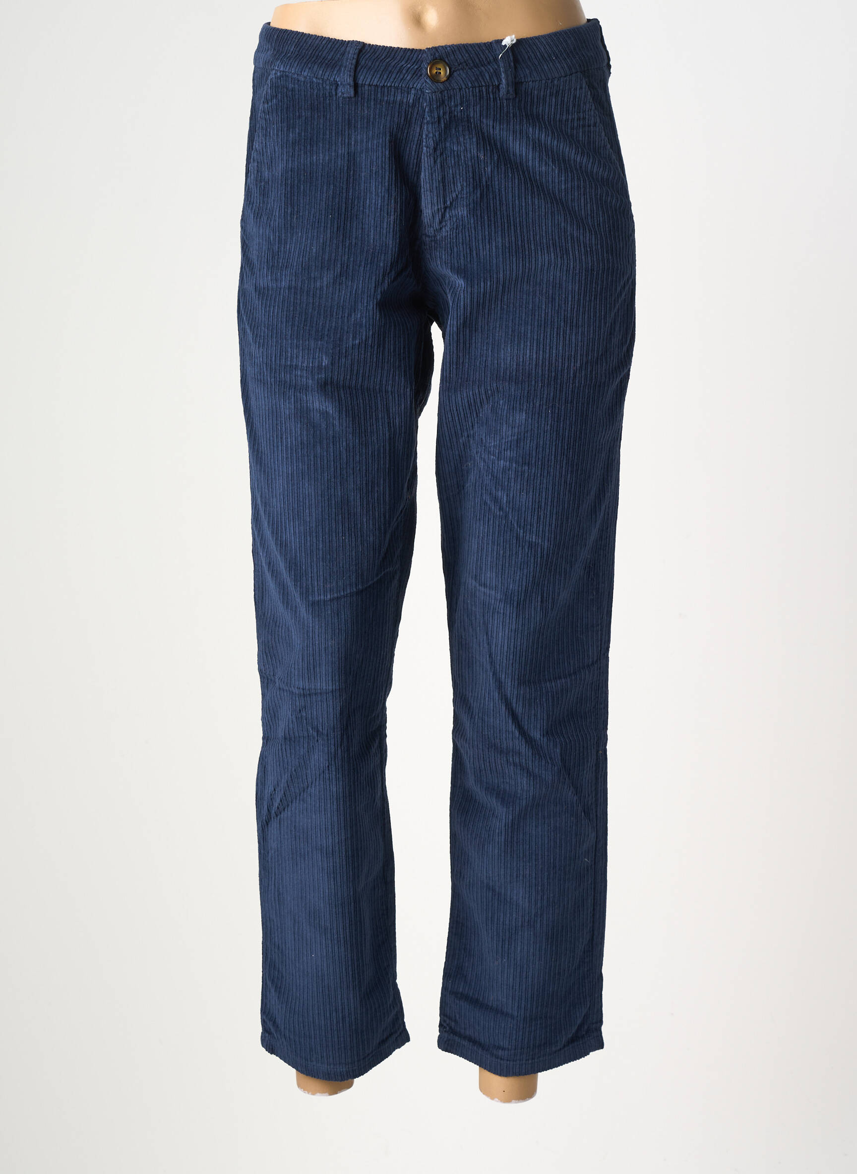 Pantalon chino elasticitate mărime normală albastru KANOPE femeie